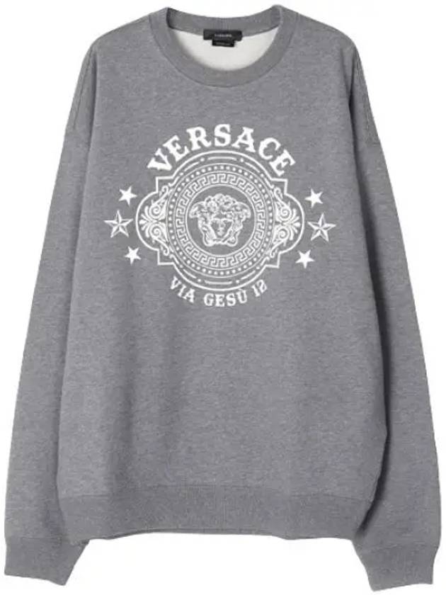 Medusa Badge Print Sweatshirt Men - VERSACE - BALAAN 1