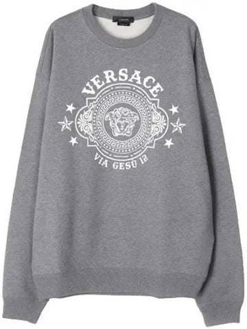 Medusa badge print sweatshirt - VERSACE - BALAAN 1