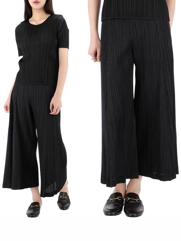 Thicker Bottom 2 Pleated Wide Pants Black - ISSEY MIYAKE - BALAAN 2