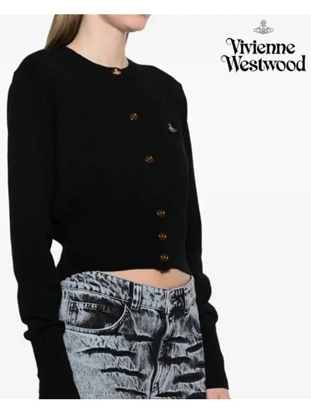 Bea Crop Cardigan Black - VIVIENNE WESTWOOD - BALAAN 7