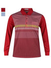 Men s Classic Block Color Long Sleeve Golf Shirt AE4A411 - LUX GOLF - BALAAN 4