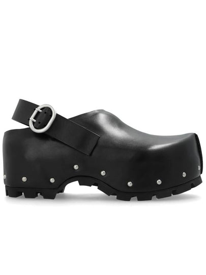 Clogs Leather Sandals Black - JIL SANDER - BALAAN 2