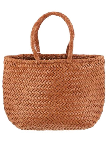 Grace Small Leather Basket Tote Bag Cuoio - DRAGON DIFFUSION - BALAAN 1