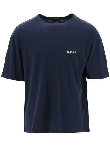 Jeremy Logo Short Sleeve T-shirt Dark Navy - A.P.C. - BALAAN 1