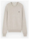 Bold Fox Head Wool Knit Top Light Grey - MAISON KITSUNE - BALAAN 2