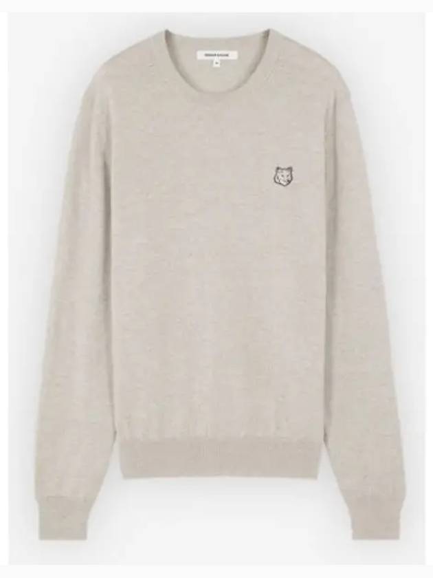 Bold Fox Head Wool Knit Top Light Grey - MAISON KITSUNE - BALAAN 2