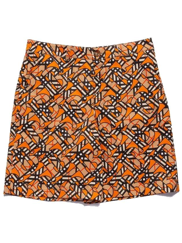 TB Pattern Monogram Shorts Orange - BURBERRY - BALAAN 1