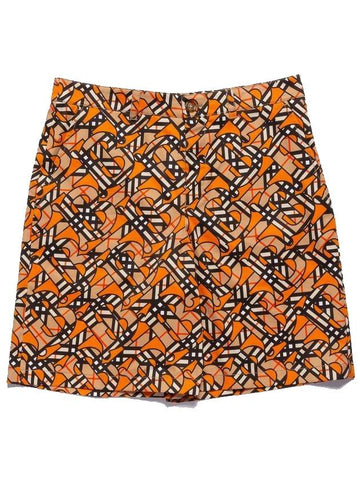 TB Pattern Monogram Shorts Orange - BURBERRY - BALAAN 1