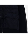 patch pocket wool padded cardigan navy blue - MONCLER - BALAAN 4