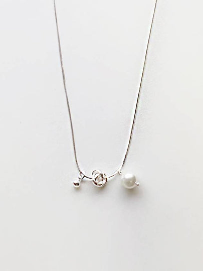 ball multi pearl necklace silver - SOSOO - BALAAN 2