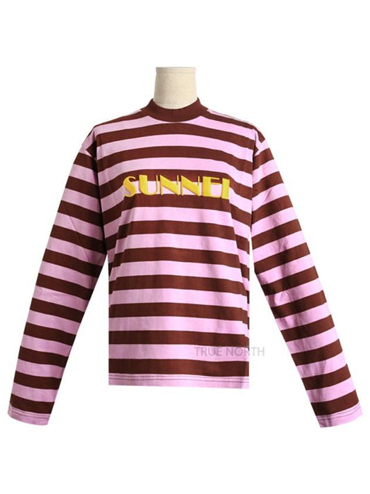 logo striped long sleeve t-shirt burgundy - SUNNEI - BALAAN 2