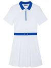 Women's Helga Short Sleeve Polo One Piece White - J.LINDEBERG - BALAAN 2