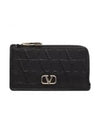 Toile Iconographe Zipper Card Wallet Black - VALENTINO - BALAAN 2