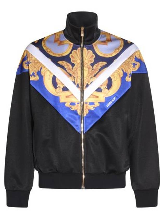 Men's Barocco Print Track Jacket Black - VERSACE - BALAAN 3