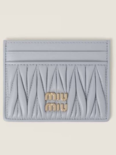 Materasse Nappa Leather Card Wallet Pearl Grey - MIU MIU - BALAAN 2