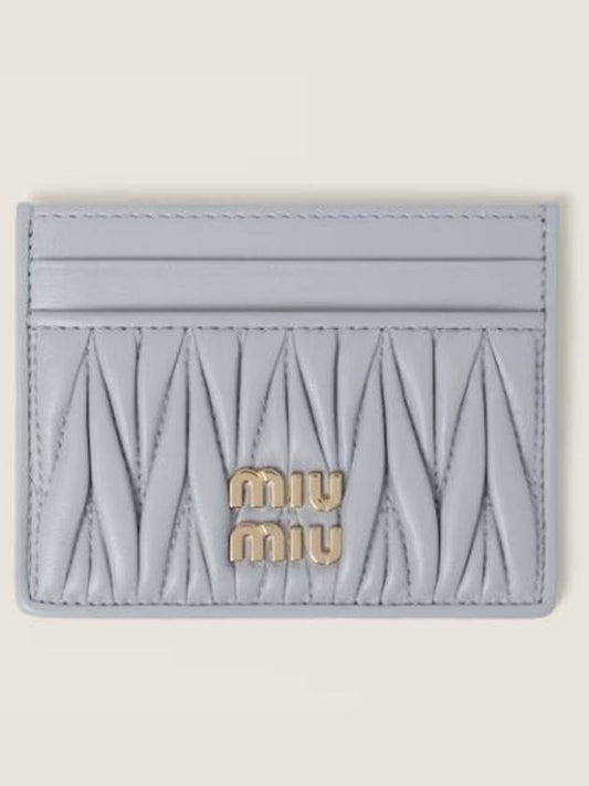 Materasse Nappa Leather Card Wallet Pearl Grey - MIU MIU - BALAAN 2