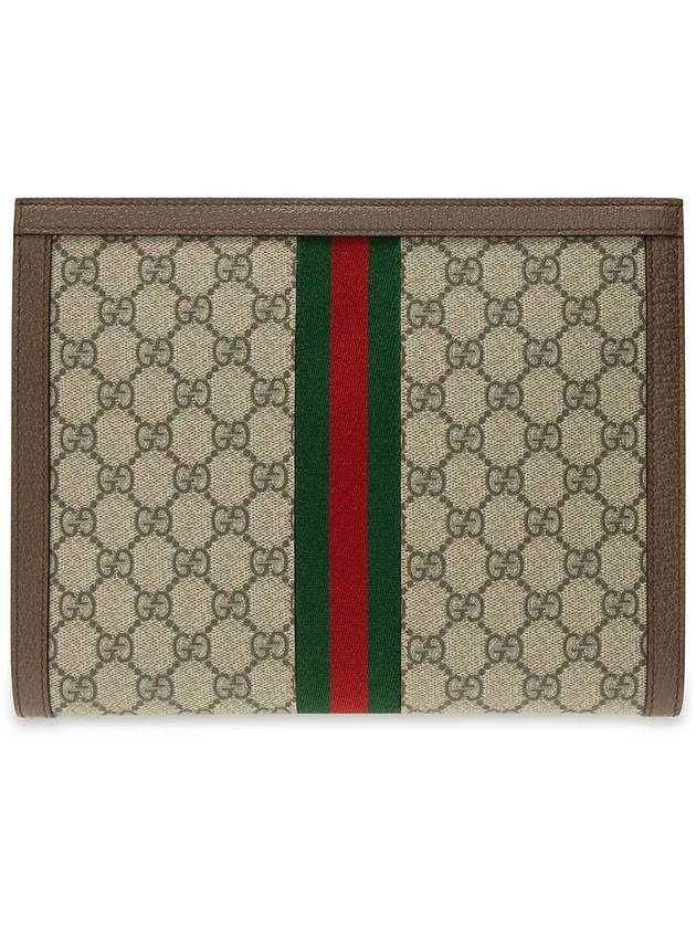 Ophidia Pouch Clutch Bag Beige Ebony - GUCCI - BALAAN 4