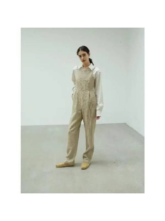 Wool hairline tweed overalls A22AT05DT TOP IVORY - AURALEE - BALAAN 2