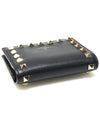 ZW2P0P39BOL Black Calfskin Rockstud Compact Half Wallet - VALENTINO - BALAAN 5