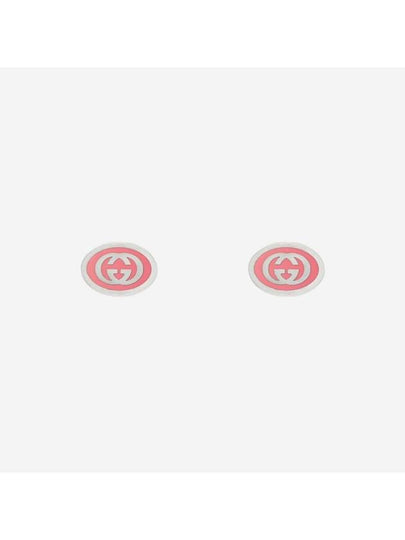 Interlocking G Enamel Earrings YBD753485001 Silver - GUCCI - BALAAN 2