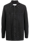 Monogram Denim Over Long Sleeve Shirt Black - OFF WHITE - BALAAN.