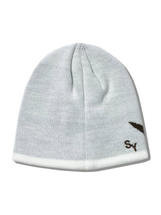 Piercing X-Ray Logo Knit Beanie White - S SY - BALAAN 4