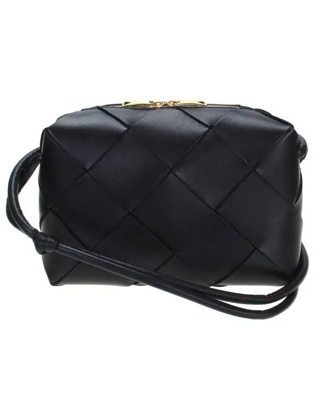 Cassette Intrecciato Small Cross Bag Black - BOTTEGA VENETA - BALAAN 4