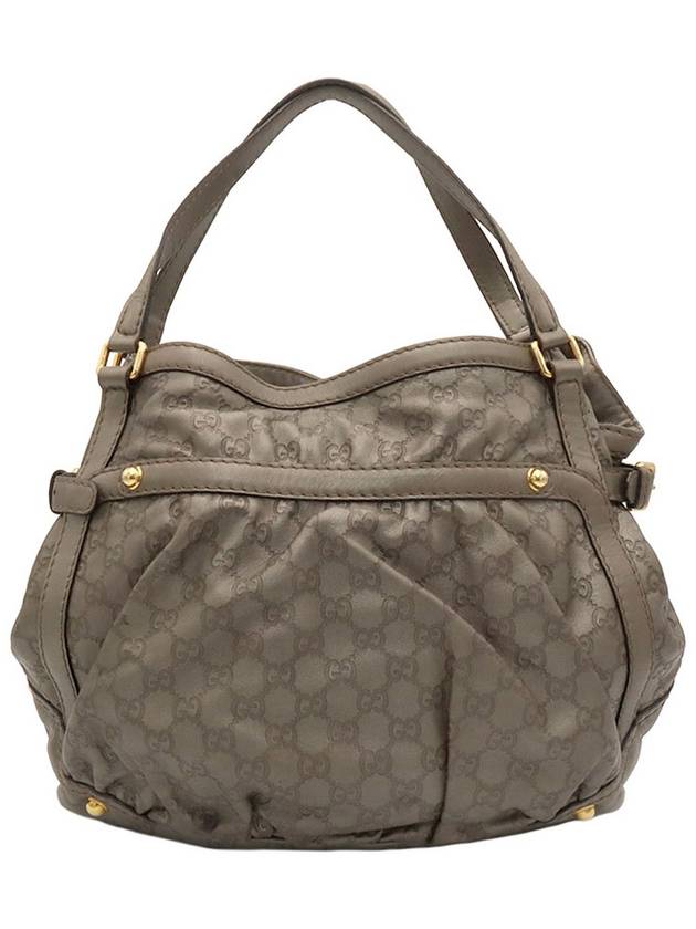 Gray GG logo jacquard leather gold Jackie shoulder bag 203546 - GUCCI - BALAAN 3