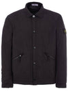 Men's Garment Dyed Crinkle Reps Nylon Shirt Jacket Black - STONE ISLAND - BALAAN 2