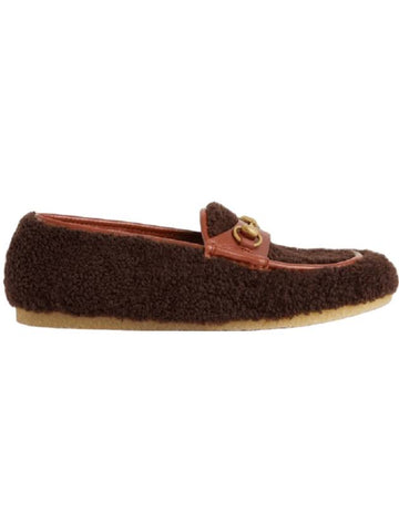 Men's Horsebit Teddy Loafer Brown - GUCCI - BALAAN 1