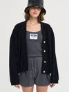 Charlotte Pearl Button Cozy Cardigan Black - SORRY TOO MUCH LOVE - BALAAN 3