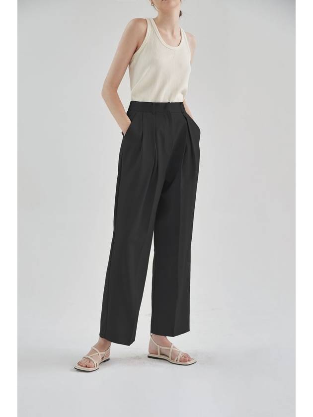 Chloe Pintuck Wide Back Banding Pants Slacks_Black - ARIFF - BALAAN 1