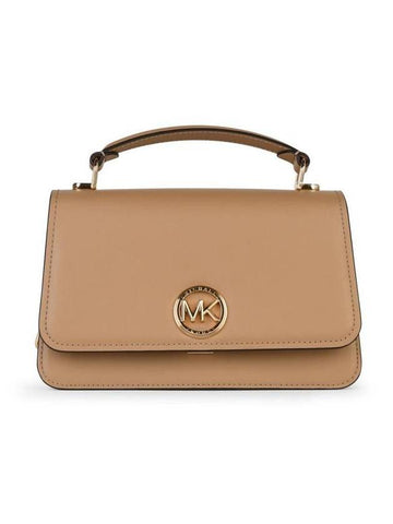 Michael Kors 'Delancey' Medium Bag In Beige Leather - MICHAEL KORS - BALAAN 1