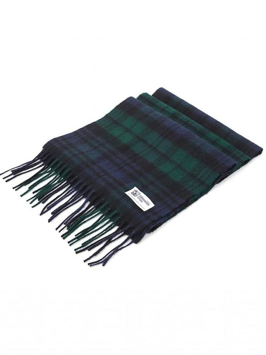 Johnstones of Elgin Tartan Cashmere Scarf KU0317 BLACK WATCH Unisex - JOHNSTONS OF ELGIN - BALAAN 1