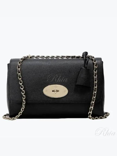 Lily Chain Medium Goat Leather Shoulder Bag Black - MULBERRY - BALAAN 2