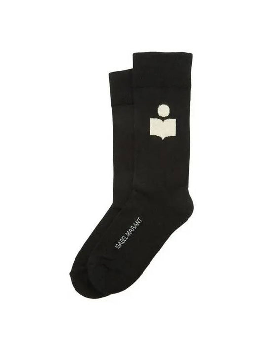 Siloqui Logo Socks Black - ISABEL MARANT - BALAAN 2