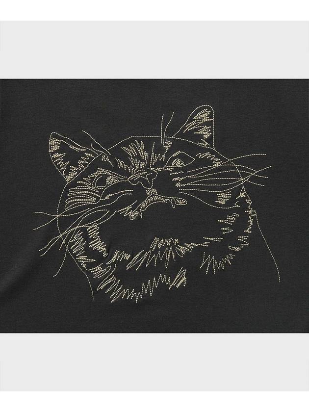 Artwork animal embroidery short sleeve t shirt charcoal - FFEFF STUDIO - BALAAN 8