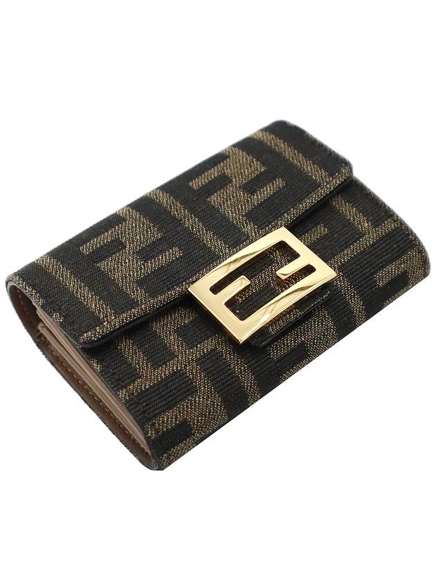 Fendi 8M0416 FF logo fabric baguette card holder wallet - FENDI - BALAAN 6