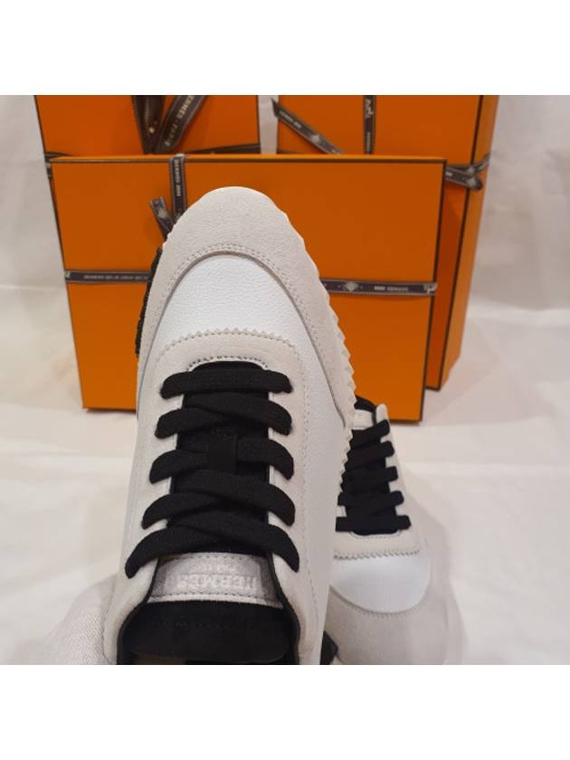Bouncing Low Top Sneakers Blanc Noir - HERMES - BALAAN 7