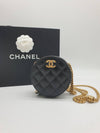 Quilted ball chain mini lambskin cross bag black - CHANEL - BALAAN 2