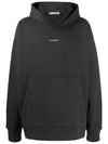 Logo Print Oversized Fit Hoodie Black - ACNE STUDIOS - BALAAN 2