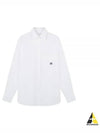 Chest Pocket Foxhead Patch Cotton Poplin Casual Shirt White - MAISON KITSUNE - BALAAN 2