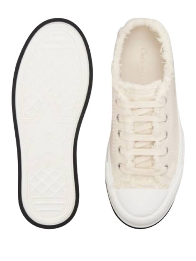 Walk'n Platform Cotton Canvas Low Top Sneakers Beige - DIOR - BALAAN 4