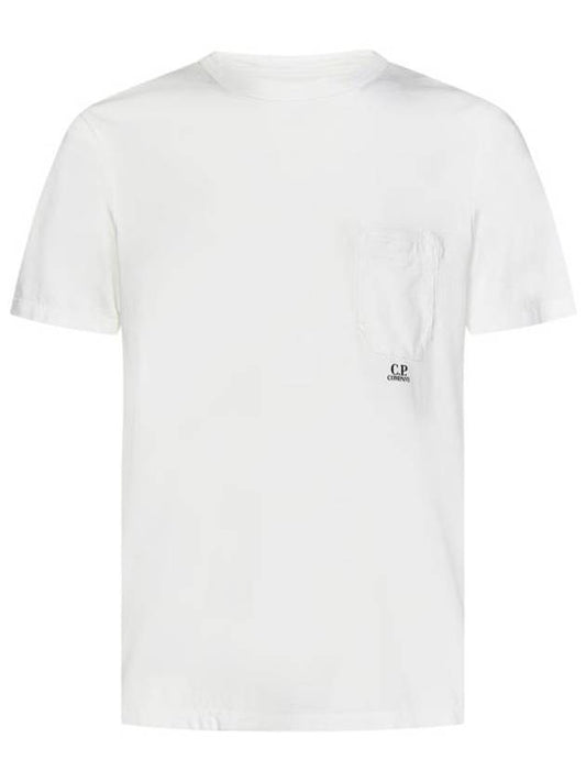 Small Logo Pocket Cotton Short Sleeve T-Shirt White - CP COMPANY - BALAAN 1