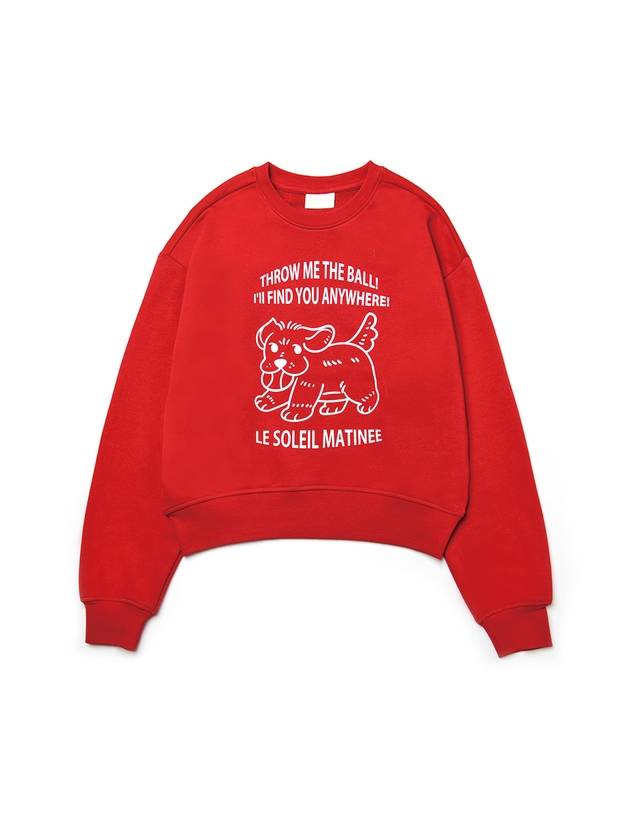 Brushed Options Catch Ball Puppy Sweat Shirts RED - LE SOLEIL MATINEE - BALAAN 1