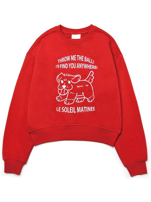 Brushed Options Catch Ball Puppy Sweat Shirts RED - LE SOLEIL MATINEE - BALAAN 1