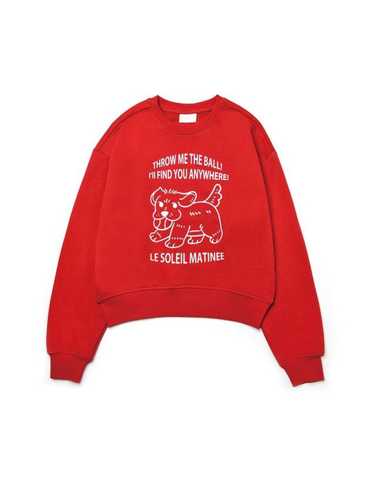 Brushed Options Catch Ball Puppy Sweat Shirts RED - LE SOLEIL MATINEE - BALAAN 2