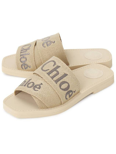 Logo Stitch Woody Mule Beige Ecru - CHLOE - BALAAN 2