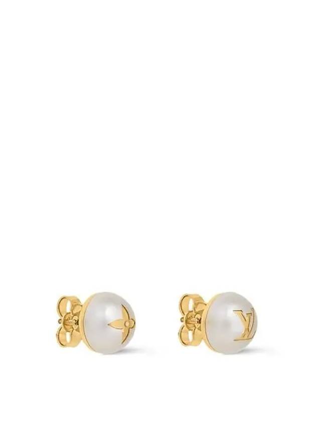 My Mix Pearl Earrings Gold White - LOUIS VUITTON - BALAAN 3