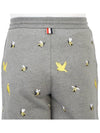 Bird Bee Embroidered Loopback Cotton Sweat Shorts Grey - THOM BROWNE - BALAAN 8